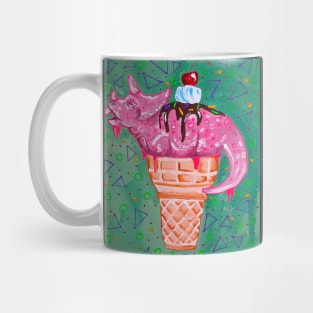 Strawberry Triceratops Ice Cream Cone Mug